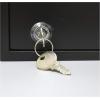 Acrimet Key Cabinet Organizer 96 Positions with Lock (Wall Mount) (96 Smoke Tags Included) (Black Cabinet)