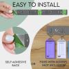 Acrimet Key Tag Rack w/ 8 Keyring Tags (Self-Adhesive Key Storage Rack) (1 Pack) (Assorted Color)