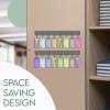 Acrimet Key Tag Rack w/ 8 Keyring Tags (Self-Adhesive Key Storage Rack) (2 Pack) (Assorted Color)