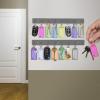 Acrimet Key Tag Rack w/ 8 Keyring Tags (Self-Adhesive Key Storage Rack) (2 Pack) (Assorted Color)