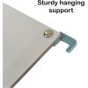 Acrimet Landscape Hanging File Folder Clipboard – Letter Size MDF Board with Low Profile Clip & Side Hooks – Fits File Drawers, Boxes & Cabinets – White Front with Green Hooks – 6 Pack