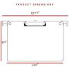 Acrimet Landscape Hanging File Folder Clipboard – Letter Size MDF Board with Low Profile Clip & Side Hooks – Fits File Drawers, Boxes & Cabinets – White Front with Beige Hooks – 6 Pack