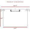 Acrimet Landscape Hanging File Folder Clipboard – Letter Size MDF Board with Low Profile Clip & Side Hooks – Fits File Drawers, Boxes & Cabinets – White Front with Green Hooks – 6 Pack