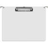 Acrimet Landscape Hanging File Folder Clipboard – Letter Size MDF Board with Low Profile Clip & Side Hooks – Fits File Drawers, Boxes & Cabinets – White Front with Beige Hooks – 6 Pack