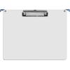 Acrimet Landscape Hanging File Folder Clipboard – Letter Size MDF Board with Low Profile Clip & Side Hooks – Fits File Drawers, Boxes & Cabinets – White Front with Blue Hooks – 6 Pack