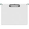 Acrimet Landscape Hanging File Folder Clipboard – Letter Size MDF Board with Low Profile Clip & Side Hooks – Fits File Drawers, Boxes & Cabinets – White Front with Green Hooks – 6 Pack