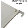 Acrimet Landscape Hanging File Folder Clipboard – Letter Size MDF Board with Low Profile Clip & Side Hooks – Fits File Drawers, Boxes & Cabinets – White Front with Beige Hooks – 6 Pack