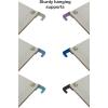 Acrimet Landscape Hanging File Folder Clipboard – Letter Size MDF Board with Low Profile Clip & Side Hooks – Fits File Drawers, Boxes & Cabinets – White Front with Assorted Colors Hooks – 6 Pack