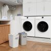Acrimet Laundry Hamper, Set of 2 Sorter Baskets 27 QT, White for Light Clothes and Gray for Colored Clothes, Plastic