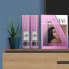 Acrimet Magazine File Holder, Durable Rack, Space-Saving Organizer (Plastic) (Clear Pink Color) (2 pack)