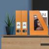 Acrimet Magazine File Holder, Durable Rack, Space-Saving Organizer (Plastic) (Orange Color) (2 Pack)