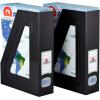 Acrimet Magazine File Holder, Durable Rack, Space-Saving Organizer (Plastic) (Smoke Color) (2 pack)(Black Color)