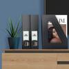 Acrimet Magazine File Holder, Durable Rack, Space-Saving Organizer (Plastic) (Smoke Color) (2 pack)(Black Color)