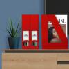 Acrimet Magazine File Holder, Durable Rack, Space-Saving Organizer (Plastic) (Solid Red Color) (2 pack)