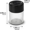 Acrimet Magnetic Paper Clip Holder Dispenser, Round Design, 100 Regular Paper Clip Capacity (Clear Crystal Base/ Black Magnetic Lid) (2 pack)