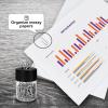 Acrimet Magnetic Paper Clip Holder Dispenser, Round Design, 100 Regular Paper Clip Capacity (Clear Crystal Base/ Black Magnetic Lid) (2 pack)