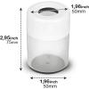 Acrimet Magnetic Paper Clip Holder Dispenser, Round Design, 100 Regular Paper Clip Capacity (Clear Crystal Base/ White Magnetic Lid) (2 pack)