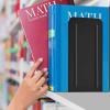 Acrimet Metal Bookends, Jumbo Size 9″ H x 4″ W x 4-1/2″ D, Non-Skid Book Stand for Shelves, Heavy Duty Book Stopper, Black, 1 Pair