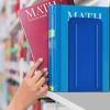 Acrimet Metal Bookends, Jumbo Size 9″ H x 4″ W x 4-1/2″ D, Non-Skid Book Stand for Shelves, Heavy Duty Book Stopper, Deep Blue, 1 Pair