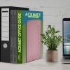 Acrimet Metal Bookends, Jumbo Size 9″ H x 4″ W x 4-1/2″ D, Non-Skid Book Stand for Shelves, Heavy Duty Book Stopper, Pink, 1 Pair(Pink)