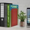 Acrimet Metal Bookends, Jumbo Size 9″ H x 4″ W x 4-1/2″ D, Non-Skid Book Stand for Shelves, Heavy Duty Book Stopper, Pink, 1 Pair(Red)