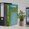 Acrimet Metal Bookends, Non-Skid Book Stand for Shelves, Heavy Duty Book Stopper, 6-7/8″ H x 4″ W x 4-1/2“ D, Green, 1 Pair