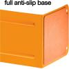 Acrimet Metal Bookends, Non-Skid Book Stand for Shelves, Heavy Duty Book Stopper, 6-7/8″ H x 4″ W x 4-1/2“ D, Green Citrus, 1 Pair(Orange)