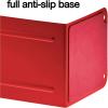 Acrimet Metal Bookends, Non-Skid Book Stand for Shelves, Heavy Duty Book Stopper, 6-7/8″ H x 4″ W x 4-1/2“ D, Pink, 1 Pair(Red)