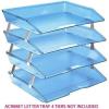 Acrimet Metal Support Brackets – Refill Set for Acrimet Facility Letter Trays, Sturdy Metal Construction, Silver Color, 4 Pieces (Adds 1 Level)