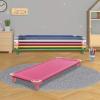 Acrimet Nap Cot for Kids, Portable Toddler Child Bed, Stackable, 52″ L (Stainless Steel Tubes) (Pink Breathable Mesh Fabric – Pink Feet) (1 Pack)