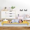Acrimet Nap Cot for Kids, Portable Toddler Child Bed, Stackable, 52″ L (Stainless Steel Tubes) (Yellow Breathable Mesh Fabric – Yellow Feet) (1 Pack)