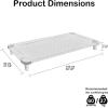 Acrimet Nap Cot for Kids, Portable Toddler Child Bed, Stackable, 52″ L (Stainless Steel Tubes) (Yellow Breathable Mesh Fabric – Yellow Feet) (1 Pack)
