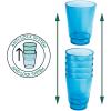 Acrimet Plastic Cup, Reusable, 10oz | 300ml, Tumbler Water, Machine Washable, Stackable Beverage Tumblers, Drinking Cup, Shatterproof, Durable (Blue Color) (Set of 10)