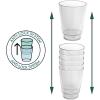 Acrimet Plastic Cup, Reusable, 10oz | 300ml, Tumbler Water, Machine Washable, Stackable Beverage Tumblers, Drinking Cup, Shatterproof, Durable (Clear Crystal Color) (Set of 10)