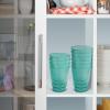 Acrimet Plastic Cup, Reusable, 10oz | 300ml, Tumbler Water, Machine Washable, Stackable Beverage Tumblers, Drinking Cup, Shatterproof, Durable (Green Color) (Set of 10)