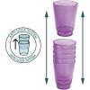 Acrimet Plastic Cup, Reusable, 10oz | 300ml, Tumbler Water, Machine Washable, Stackable Beverage Tumblers, Drinking Cup, Shatterproof, Durable (Purple Color) (Set of 10)