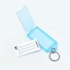 Acrimet Plastic Key Tag with Metal Ring and Label Window (Clear Blue Color) (60 Pack)