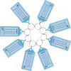 Acrimet Plastic Key Tag with Metal Ring and Label Window (Clear Blue Color) (60 Pack)