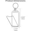 Acrimet Plastic Key Tag with Metal Ring and Label Window (Clear Blue Color) (60 Pack)