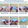 Acrimet Plastic Key Tag with Metal Ring and Label Window (Clear Blue Color) (60 Pack)