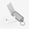 Acrimet Plastic Key Tag with Metal Ring and Label Window, Clear Smoke (60 Pack)