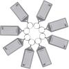 Acrimet Plastic Key Tag with Metal Ring and Label Window, Clear Smoke (60 Pack)
