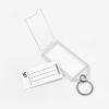 Acrimet Plastic Key Tag with Metal Ring and Label Window (Crystal Color) (60 Pack)