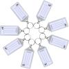 Acrimet Plastic Key Tag with Metal Ring and Label Window (Crystal Color) (60 Pack)