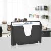 Acrimet Pocket File Holder Horizontal Design Brochure Display (for Wall Mount or Countertop Use) (Removable Supports Included) (Letter Size) (Black Color)