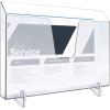 Acrimet Pocket File Holder Horizontal Design Brochure Display (for Wall Mount or Countertop Use) (Removable Supports Included) (Letter Size) (Clear Crystal Color)