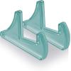 Acrimet Pocket File Holder Horizontal Design Brochure Display (for Wall Mount or Countertop Use) (Removable Supports Included) (Letter Size) (Clear Green Color)