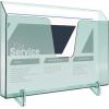 Acrimet Pocket File Holder Horizontal Design Brochure Display (for Wall Mount or Countertop Use) (Removable Supports Included) (Letter Size) (Clear Green Color)