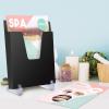 Acrimet Pocket File Holder Vertical Design Brochure Display (for Wall Mount or Countertop Use) (Removable Supports Included) (Letter Size) (Black Color)
