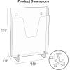 Acrimet Pocket File Holder Vertical Design Brochure Display (for Wall Mount or Countertop Use) (Removable Supports Included) (Letter Size) (Black Color)